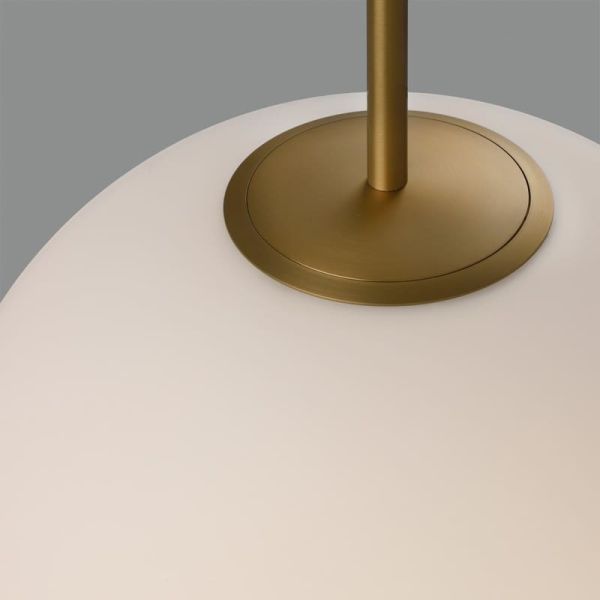 Lámpara Colgante PARMA Ø30cm  Oro Viejo Mate o Negro /Opal, LED E27 15W, IP44