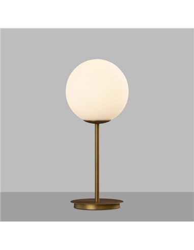 Lámpara de Sobremesa  PARMA Ø 18cm Oro Viejo o Negro Mate/Opal, 15W (LED E27 max. Ø45 mm)