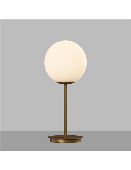 Lámpara de Sobremesa  PARMA Ø 18cm Oro Viejo o Negro Mate/Opal, 15W (LED E27 max. Ø45 mm)