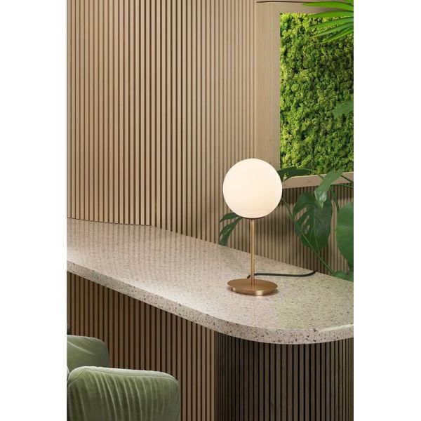 Lámpara de Sobremesa  PARMA Ø 18cm Oro Viejo o Negro Mate/Opal, 15W (LED E27 max. Ø45 mm)