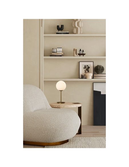 Lámpara de Sobremesa  PARMA Ø 18cm Oro Viejo o Negro Mate/Opal, 15W (LED E27 max. Ø45 mm)