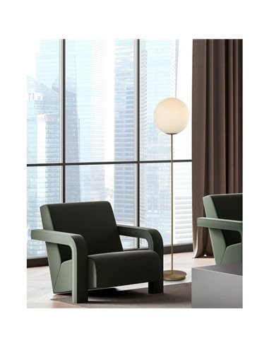 Lámpara de Sobremesa  PARMA Ø 30 cm Oro Viejo o Negro Mate/Opal, 15W E27