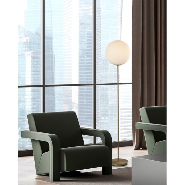 Lámpara de Sobremesa  PARMA Ø 30 cm Oro Viejo o Negro Mate/Opal, 15W E27