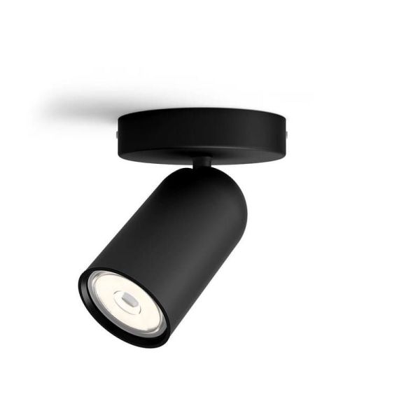 Foco Orientable PONGEE Negro para Techo/Pared interior | LeonLeds