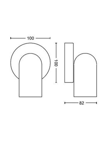 Foco Orientable PONGEE Negro para Techo/Pared interior | LeonLeds