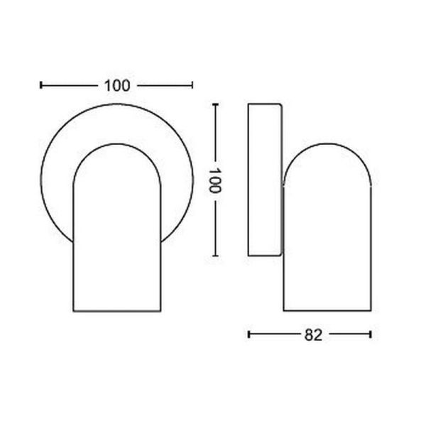 Foco Orientable PONGEE Negro para Techo/Pared interior | LeonLeds