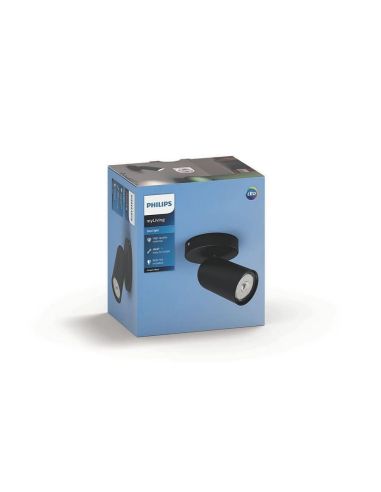 Foco Orientable PONGEE Negro para Techo/Pared interior | LeonLeds