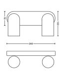 Regleta de 2 Focos Orientables PONGEE Negro IP20 | LeonLeds