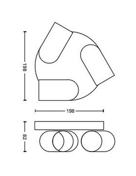 Regleta de 3 Focos de Techo Orientables PONGEE Negro IP20 | LeonLeds