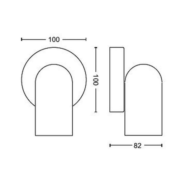 Spot orientable blanc PONGEE pour plafond/mur | LeonLeds