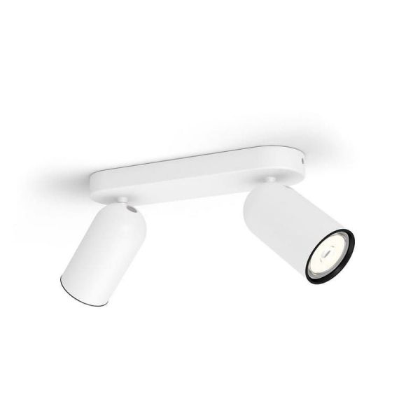 Regleta de 2 Focos Orientables PONGEE Color Blanco IP20 | LeonLeds