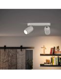 Regleta de 2 Focos Orientables PONGEE Color Blanco IP20 | LeonLeds