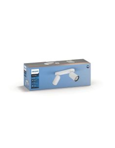 Regleta de 2 Focos Orientables PONGEE Color Blanco IP20 | LeonLeds 2