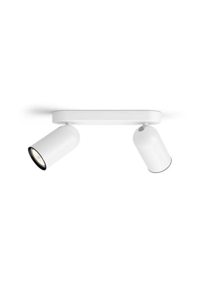 Regleta de 2 Focos Orientables PONGEE Color Blanco IP20 | LeonLeds