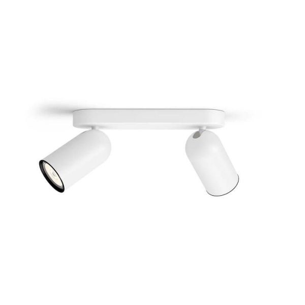 Regleta de 2 Focos Orientables PONGEE Color Blanco IP20 | LeonLeds