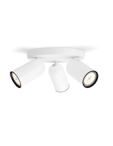 Regleta de 3 Focos de Techo Orientables PONGEE Blanco | LeonLeds