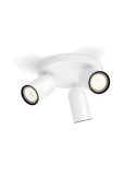 Plafonnier réglable à 3 spots PONGEE blanc | LeonLeds