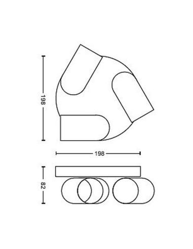 Plafonnier réglable à 3 spots PONGEE blanc | LeonLeds