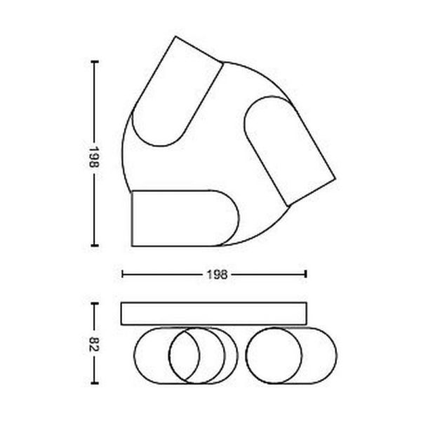 Regleta de 3 Focos de Techo Orientables PONGEE Blanco | LeonLeds
