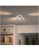 Regleta de 3 Focos de Techo Orientables PONGEE Blanco | LeonLeds