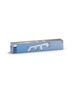 Regleta de 4 Focos Orientables Techo/Pared PONGEE Blanco | LeonLeds 2