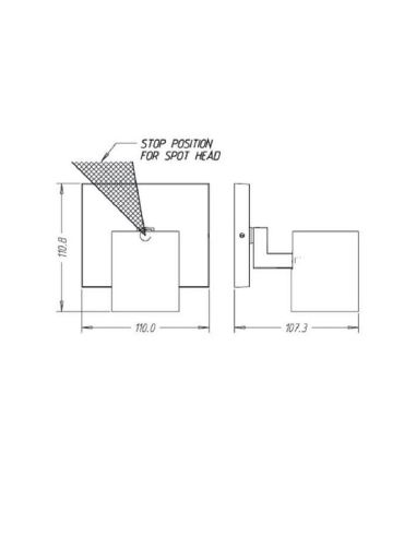 RUNNER Refletor ajustável cor alumínio para teto/lâmpada de parede | LeonLeds