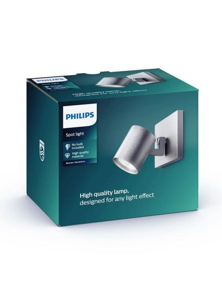 Foco Orientable RUNNER Color Aluminio Bombilla Techo/Pared | LeonLeds