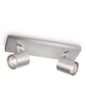 Barrette de 2 Spots Aluminium Orientables RUNNER | LéonLeds
