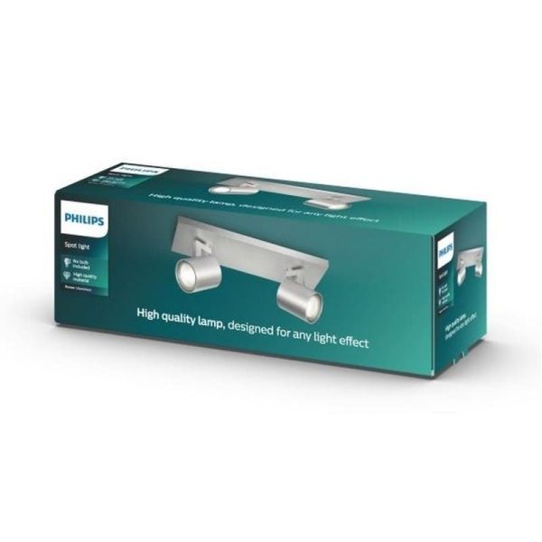 Regleta de 2 Focos Orientables RUNNER Aluminio| LeonLeds