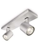 Regleta de 2 Focos Orientables RUNNER Aluminio| LeonLeds