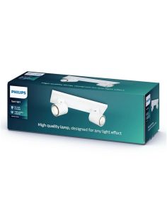 Regleta 2 Focos Orientables RUNNER Blanco Techo/Pared | LeonLeds 2