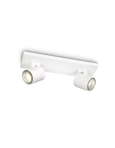 Strip 2 Spots Orientables RUNNER Blanc Plafond/Mur | LéonLeds