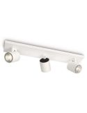 Strip 3 Spots Orientables RUNNER Blanc pour Plafond/Mur | LéonLeds