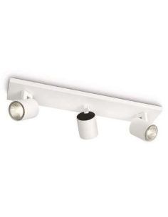 Regleta 3 Focos Orientables RUNNER Blanco para Techo/Pared | LeonLeds 2