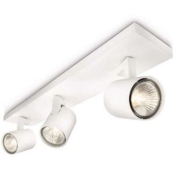 Tira 3 Focos Ajustáveis RUNNER Branco para Teto/Parede | LeonLeds