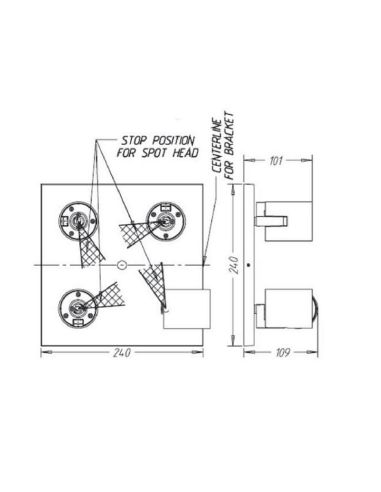 Strip 4 Spots Plafond/Mur Orientables RUNNER Blanc | LéonLeds