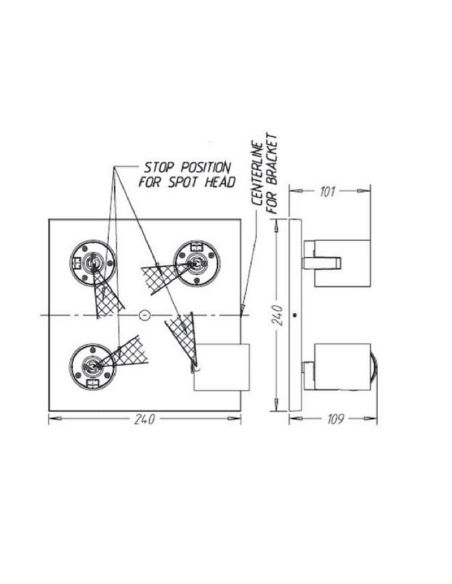 Strip 4 Spots Plafond/Mur Orientables RUNNER Blanc | LéonLeds