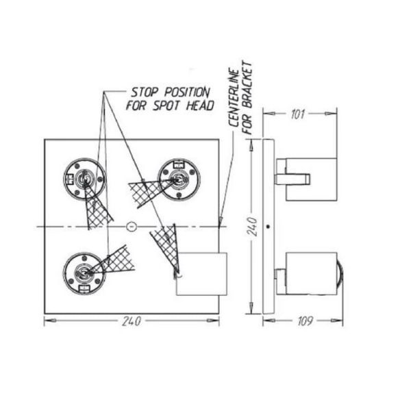 Strip 4 Spots Plafond/Mur Orientables RUNNER Blanc | LéonLeds