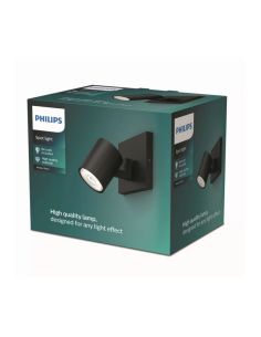 Foco Orientable Techo/Pared RUNNER Color Negro para interior | LeonLeds 2