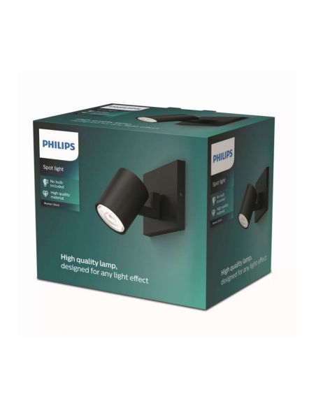 Foco Orientable Techo/Pared RUNNER Color Negro para interior | LeonLeds