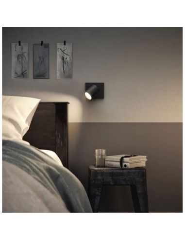 Foco Orientable Techo/Pared RUNNER Color Negro para interior | LeonLeds