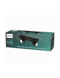 Regleta 2 Focos Orientables RUNNER Negro Techo/Pared | LeonLeds 2