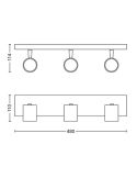 Regleta 3 Focos Orientables RUNNER Negro para Techo/Pared | LeonLeds