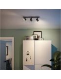 Regleta 3 Focos Orientables RUNNER Negro para Techo/Pared | LeonLeds