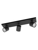 Regleta 3 Focos Orientables RUNNER Negro para Techo/Pared | LeonLeds