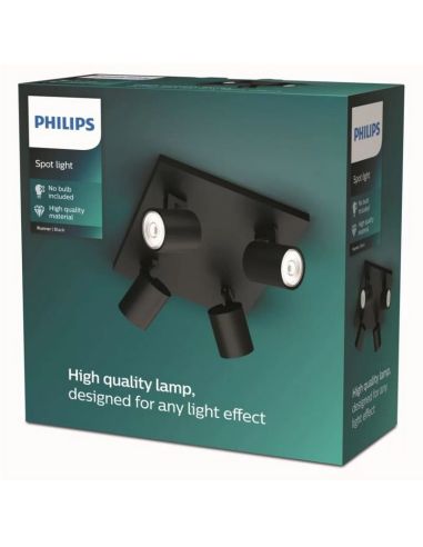 Strip avec 4 spots orientables pour plafond/mur RUNNER | LéonLeds