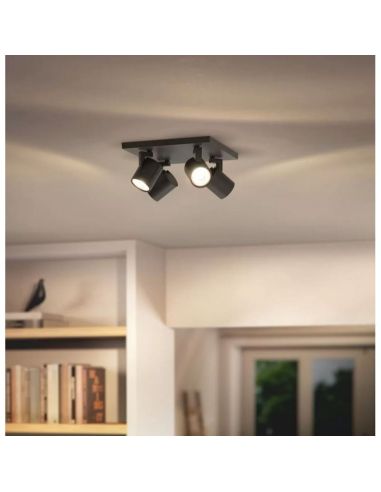 Regleta 4 Focos cabezales Orientables Techo/Pared RUNNER| LeonLeds