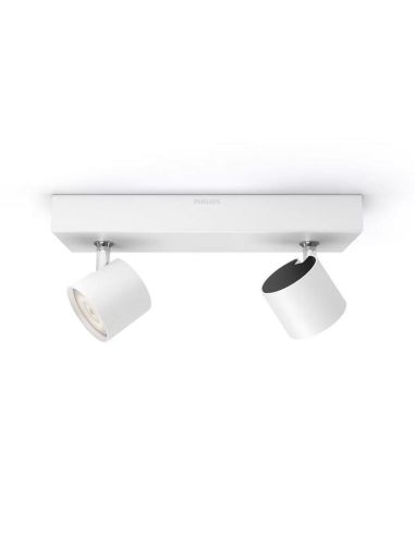 Regleta 2 Focos LED Orientables STAR Regulable IP20 Montaje Fácil | LeonLeds
