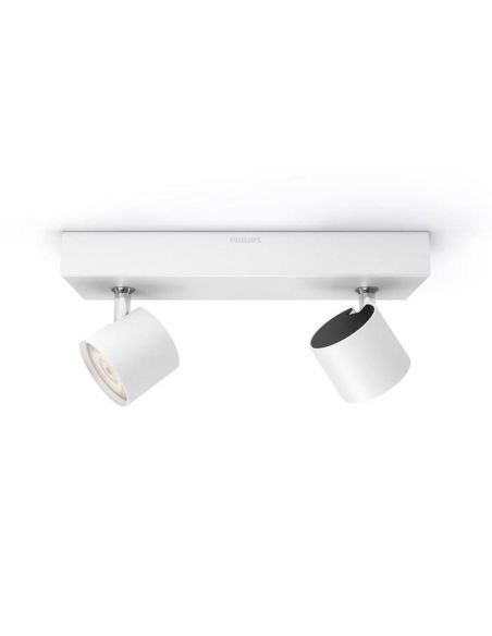 Regleta 2 Focos LED Orientables STAR Regulable IP20 Montaje Fácil | LeonLeds