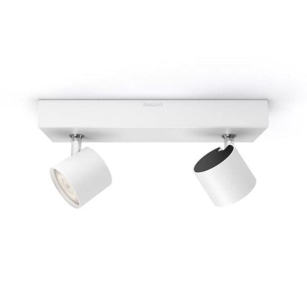 Regleta 2 Focos LED Orientables STAR Regulable IP20 Montaje Fácil | LeonLeds